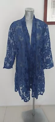 L S Collection Stunning Blue Kimono Style Top Size 18-20 As New • $19.95