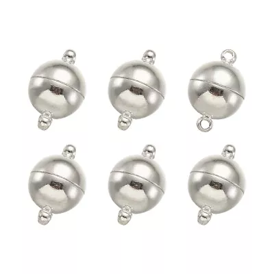 5 Set Round Brass Magnetic Clasp Magnet Converter For Bracelet Making 19x12mm • $7.79