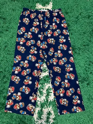 2009 Nintendo Super Paper Mario Blue Bottoms Sleepwear Pants 2000s XL • $20