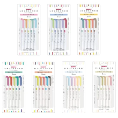 $12.25 • Buy Zebra Mildliner Double-Sided Pastel Highlighter - 5 Types Of Set/25 Colours