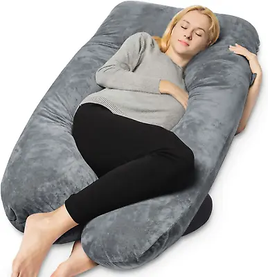 $58.88 • Buy Pregnancy Pillows, U Shaped Full Body Pillow For Sleeping Support, 55 Inch Mater