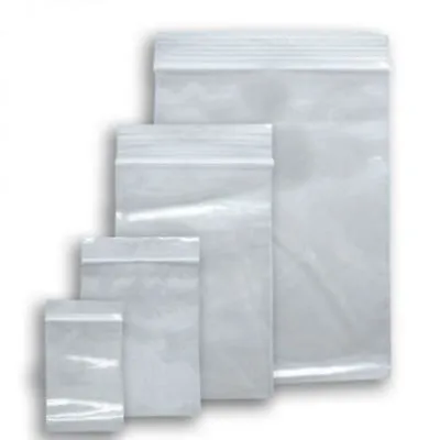 Grip Seal Bags Self Resealable Mini Grip Poly Plastic Clear Zip Lock [All Sizes] • £1.89