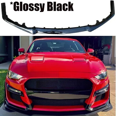 ABS Front Bumper Lip Spoiler For Ford Mustang 2015-2017 GT500 Style Glossy Black • $107.99