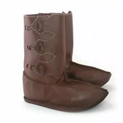 Roman Boot Triple Toggle Boots Viking Renaissance Medieval Shoes • £95.99