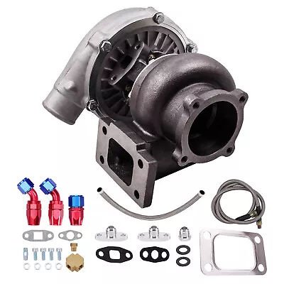 GT3076 GT30 GT3037 Turbocharger 500HP T3 Turbo External Wastegate + Oil Line Kit • $327.20