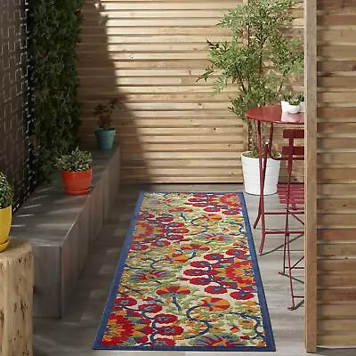 Aloha Floral Red/multi 2' X 6' Area Rug 6' Runner • $34.92