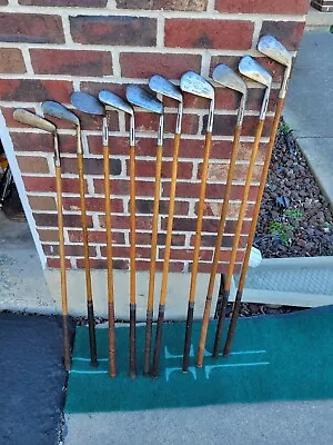 1918 Antique Wood Shaft Macgregor Accurate Superior Slot Hosel Iron Set 10 Clubs • $999.99