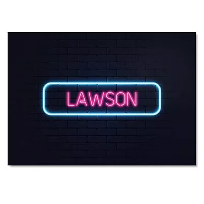 Art Print Poster Neon Sign Design Lawson Name #352202 • £3.99