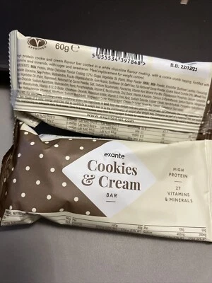 £22.99 • Buy 10 Exante Meal Replacement Bars - Cookies And Cream WEEKEND OFFER