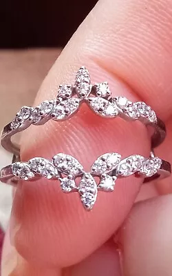Moissanite Ring Guard/Enhancer Sterling Silver Size 7 Pre-Owned • $75.50