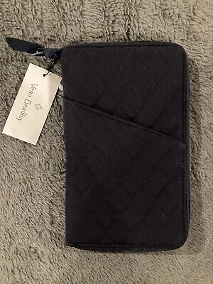 Vera Bradley Quilted Microfiber Family Travel Wallet - Classic Navy - NWT! • $30