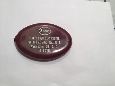 Vintage Rubber Squeeze Coin Purse -ESSO Pete’s Esso Servicecenter WashingtonDC • $10