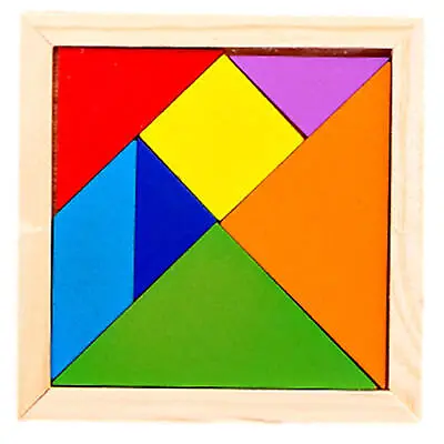 Tangram Wooden Puzzle Brain Teaser Mind Game Brain Training For Kids Or Adults • $7.23