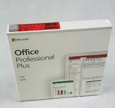 Microsoft Office Professional Plus 2019 Lifetime DVD&Product Key Factory Sealed • £54