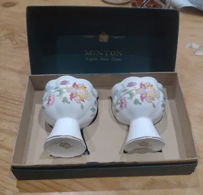 Boxed Set Of 2 Small Minton Haddon Hall Bone China Vases • £4.99