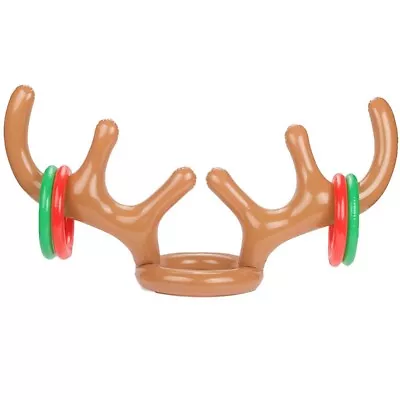 Inflatable Elk Horn Deer Head Shape Kids Moose Antlers Ferrule Games Christmas • $1.99