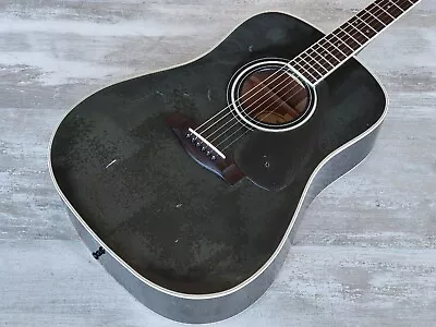 1990's Yamaha DW-4BL Acoustic Guitar (Black) • $245