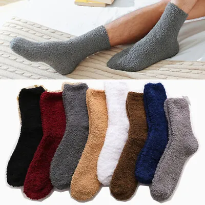 Cosy Bed Socks Mens Fluffy Home Sock Thick Indoor Winter Warm Soft Women Casual • $9.79