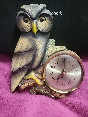 Vintage Owl Clock With Moving Eyes • $75