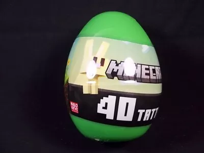 Plastic Egg With 40 MINECRAFT Temporary Tattoos Sealed NEW 2023 • $5.95