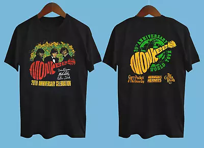 The Monkees 20th Anniversary Black All Size TShirt Both Sides • $27.25