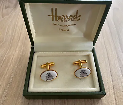 £29.99 • Buy Harrods Knightsbridge London Porcelain Cufflinks - Pig - Novelty