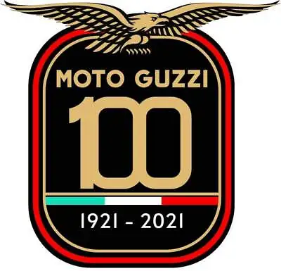 Moto Guzzi Centenary 2021 Sticker Decal Vinyl Label 85mm X 80mm Self-Adhesive • $2.46