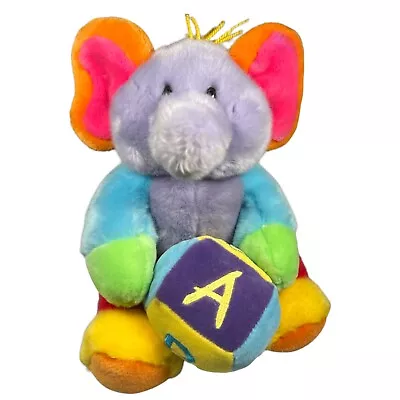  Elephant Plush Aurora Color Block Sings ABCs Musical Stuffed Animal Toy 9  Inch • $6.39