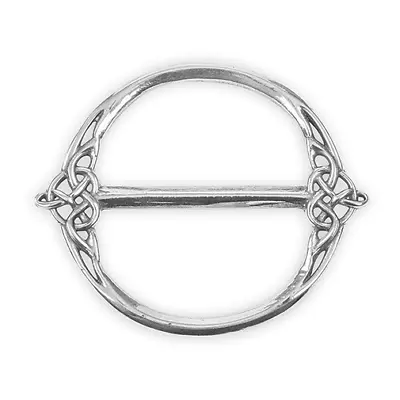 AE Williams Celtic Warrior Scarf Ring Symbolic Elegance In Lustrous Pewter • $26