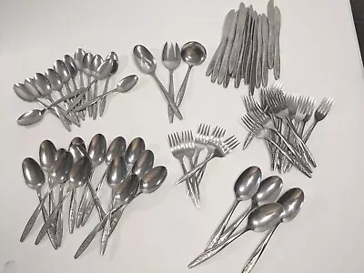 72 PC Radiant Rose Superior Stainless USA Floral Set Flatware Lot Silverware Vtg • $109.99