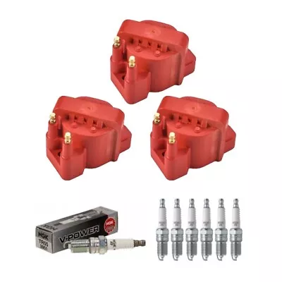 New Performance Ignition Coil & NGK Spark Plug 6PCS For Buick Chevy Pontiac V6 • $123.07