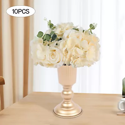 10pcs Artificial Fake Flower Bouquet Plastic Flower Balls Wedding Party Decor UK • £77.69