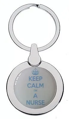 £3.89 • Buy Keep Calm Im A Nurse Chrome Keyring