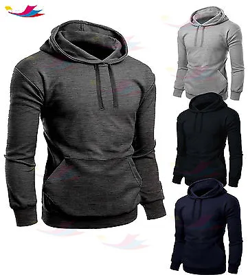 Mens Plain Hoodie Sweat Shirt Casual Men Work Wear Top Pullover Hoody 2XL - 5XL • $13.61