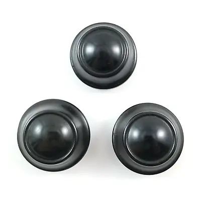 Antique Vegetable Ivory Buttons Dyed Black Set Of 3 • $10