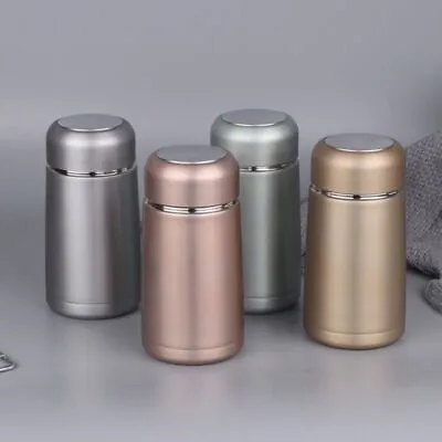 Mini Cute Coffee Vacuum Flasks Thermos Stainless Steel Travel Drink Water Bottle • £10.33
