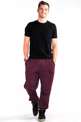 New Mens Fleece 3 Pocket Sweatpants Gym Sports Workout Sweat Pants S-5xl • $14.90