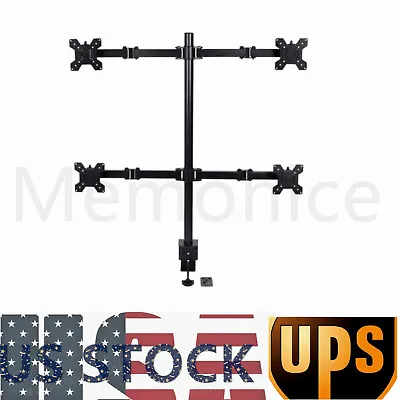 Quad Monitor Stand 4 Arms Desk Mount HD LED LCD TV Screen Display Holder Bracket • $58