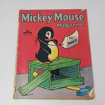 Mickey Mouse Magazine Vol. 4 No. 12 (September 1939 Comic) - Good/Very Good • $134.99