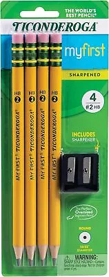 My First Ticonderoga Primary Size #2 Beginner Pencils Pre-Sharpened 4 Pencils • $11.79