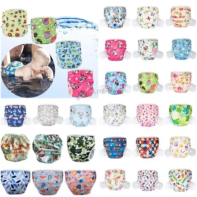 Reusable Swim Nappy Shorts Diaper Newborn Baby Toddler Swim Nappy Swimwear 0-2Yr • £5.18