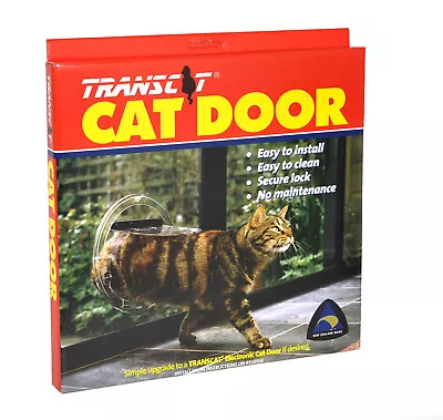£31.51 • Buy Transcat Cat Door Dog Flap Glass Fitting 4 Way Locking Clear Small Pet