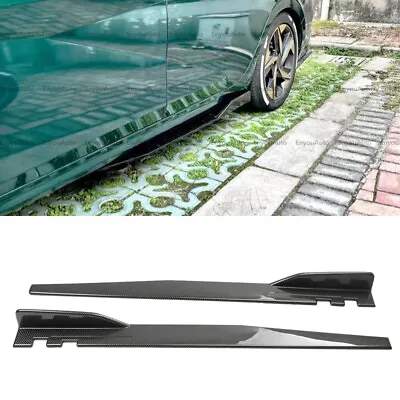 For Mini Cooper R55 R56 F55 F56 46  Side Skirt Rocker Panel Splitter Carbon • $52.25