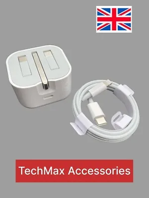 Genuine 20W USB Type C PD UK Power Adapter Plug Fast Charger For Apple IPhone • £10.99