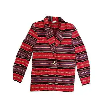 Vintage Morning Glory USA Made Aztec Southwestern Womens 7/8 Blazer Jacket • $60