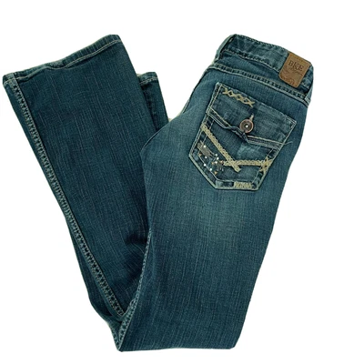 £21.51 • Buy BKE Stella Straight Jeans Size 25 Low Rise Blue 25x29 Denim Pants Stretch