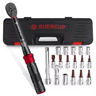 1/4 Inch Drive Click Torque Wrench 18 PCS Bike Torque Wrench Set 3-25Nm 72 Tooth • $48.14