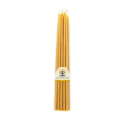 9  / 22cm Pure Beeswax Hanukkah Church Dipper Taper Candles - Handmade Menorah • £149.99