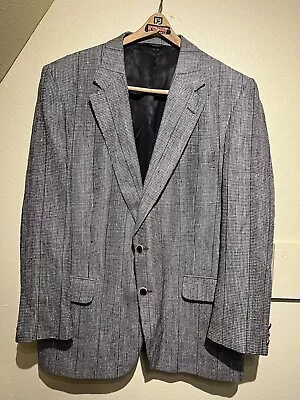 Vintage Burberry 1990s Tweed Blazer Menswear Style Blazer 90s Boxy Fit • $59.99