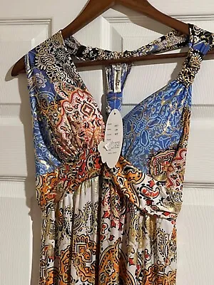 Shoreline Halter Top Summer Dress Multicolor Women’s Size S/M • $0.99